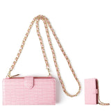 Convertible Crossbody Phone Purse With Chain - Light Green