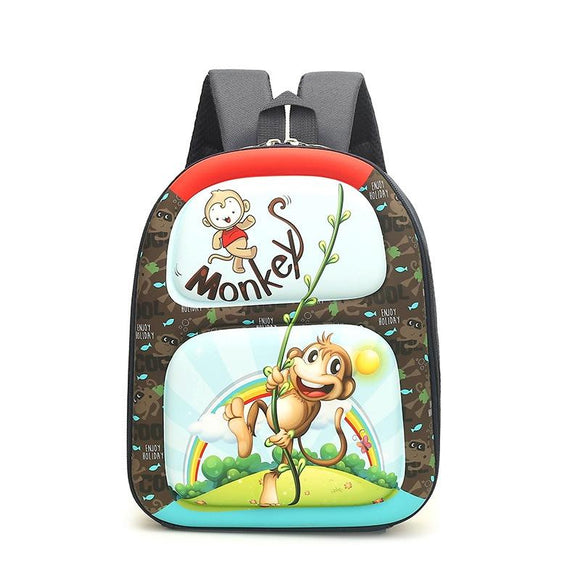 Kindergarten 3d Cartoon School Bag - Ideal for Little Ones - Monkey