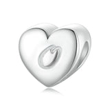 925 Sterling Silver Platinum Plated Love Letters Diy Beads In - V