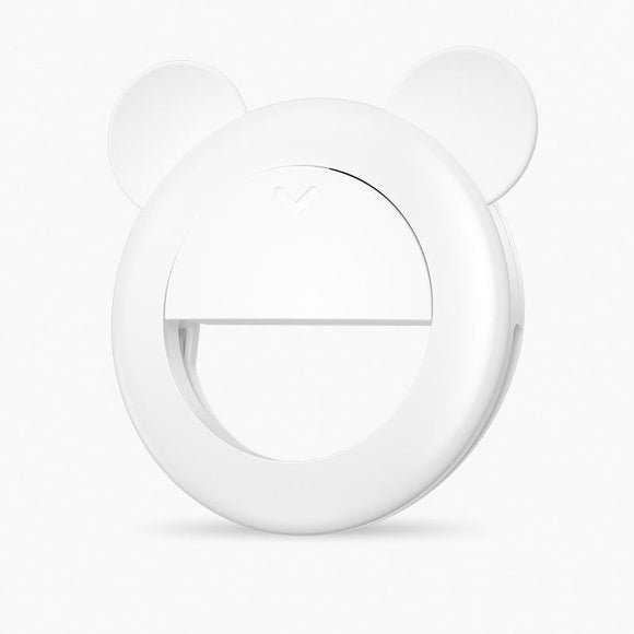 2-pack Large-capacity Live Video Conference Ring Light for Mobile Phone Selfies - Bear Ear