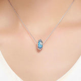 925 Sterling Silver Seasonal Glass Bead Bracelet Charms - Light Blue