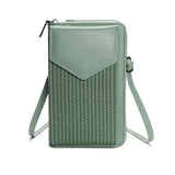 Versatile Women Cell Phone Crossbody Wallet - Green