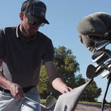 Microfiber Waffle Golf Towel Magnetic For Easy Cleaning - White