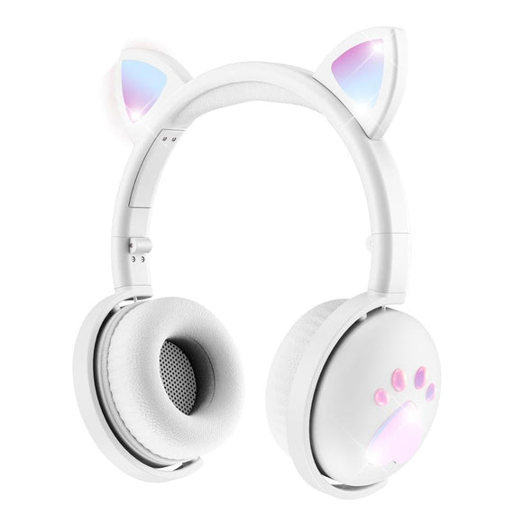 7.1 Surround Sound Cat Ear Gaming Headset With Mic - White