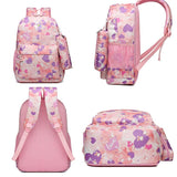 3 Piece Sweet Casual Backpack Set For Students - Green