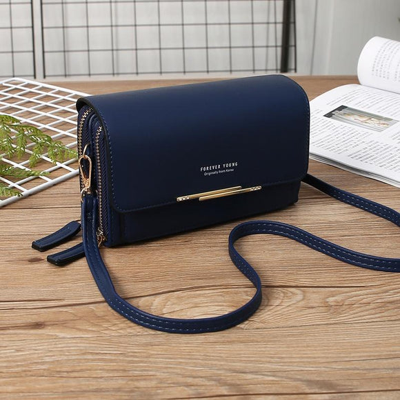 Large Capacity Women Wallet Clutch Bag Versatile Crossbody - Blue