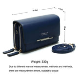 Large Capacity Women Wallet Clutch Bag Versatile Crossbody - Blue