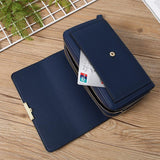 Large Capacity Women Wallet Clutch Bag Versatile Crossbody - Blue