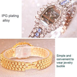 Sparkling Full Diamond Women Watch - Niche Glitter - Rose Coffee