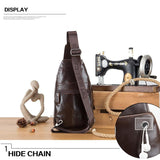 Large Capacity Waterproof Chest Bag With Phone Holder - Yellow Brown