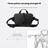 3 Point Strap Men Cycling Chest Bag Anti Sway Design - Deep Blue