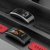 1.14 Inch Silicone Band Earphone Detachable Life Waterproof Smart Watch Support Bluetooth Call - Black Silver