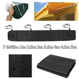 2m Waterproof Retractable Canopy Awning Cover for Outdoor Patio - Dustproof Protection - Grey