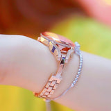 Sparkling Aurora Star Diamond Chain Watch for Women - Rose Gold