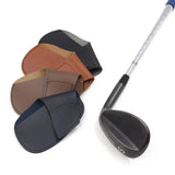 Leather Golf Club Cover Protective Cap For Clubs - Navy