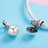 925 Sterling Silver Surprise Love Pendant For Diy Bracelets & Necklaces - Blue