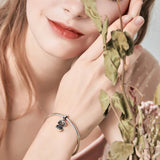 925 Sterling Silver Surprise Love Pendant For Diy Bracelets & Necklaces - Blue