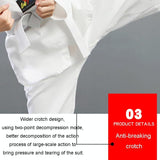 Taekwondo Training Uniform Child & Adult Cotton Clothing Size 130 - Blue White Stitching - 130