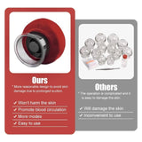 12-Speed Cupping Massager Set With 3 Cups - Black