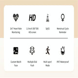 Smart Steel Watch With Colour Screen - Cf90 - Silver