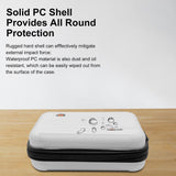 18.5 x 11.5 x 6cm Small Organizer Bag for Sports Camera Accessories - Pearl White