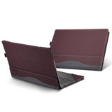 Protective Leather Laptop Case With Stand - 15.6 Inch - Wine Red - For Samsung Galaxy Book Flex 2020