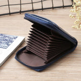 Woven Mini Coin Purse For Ladies Student Id & Card Holder - Brown