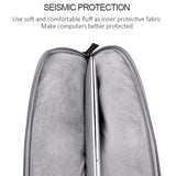 14.1-15.4 Inch Portable Laptop Shoulder Bag in Oxford Cloth & Nylon - Hemp Gray