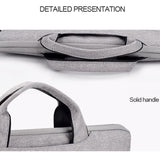 14.1-15.4 Inch Portable Laptop Shoulder Bag in Oxford Cloth & Nylon - Hemp Gray
