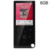 2.4 Inch Touch Mp4 / Mp3 Player 8Gb Memory E Book / Alarm / Timer No Bluetooth - Black