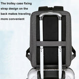 Waterproof Business Laptop Backpack with Usb Port - Multifunctional - Dark Gray - 17 Inch