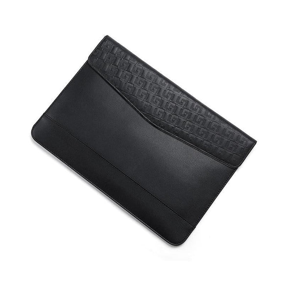 13-14 Inch Ultra-thin Magnetic Holster for Horizontal Embossed Notebook with Liner Bag - Black