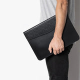 13-14 Inch Ultra-thin Magnetic Holster for Horizontal Embossed Notebook with Liner Bag - Black