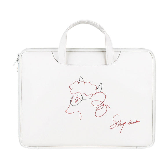 14.1-15.4 Inch Lightweight Printed Laptop Bag in Pu Material - Sheep Head