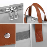 Stylish Pu Leather Laptop Bag - Briefcase Cover - Grey - 15.6 Inch