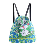 Kids' Swim Bag Cute Cartoon Beach Backpack Waterproof Dry / Wet Large 2 Layer - Green - Small 1 Layer