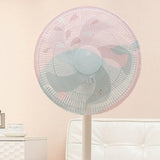 18-inch Cartoon Children's Electric Fan with All-inclusive Mesh Protection Net and Anti-pinch Hand Cover - Sun Flower