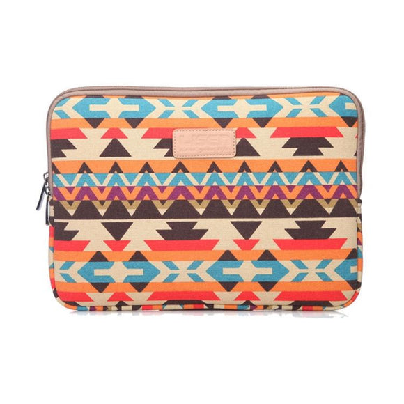 13 Inch Lingge Laptop Liner Bag - Pattern Design - Orange Pattern Geometry