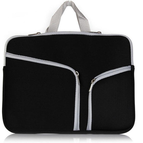 14 Inch Multi-Pocket Laptop Liner Bag For Diving Material - Black