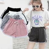 High Waist Straight Yoga Shorts Women Casual Loose Outerwear - Light Pink - L