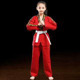 130Cm Cotton Taekwondo Training Uniform For All Ages - Black - 150