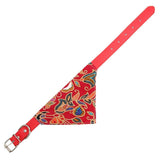 Cotton Pet Bib Cat Headband Dog Saliva Towel - Size L - Red