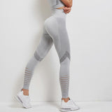 Yoga Fitness Set Women Sports Bra & Leggings Size L - Black - Xl