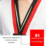 130Cm Cotton Taekwondo Training Uniform For All Ages - Black - 170