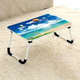Adjustable Folding Laptop Desk - Non-slip W-shaped Legs Square Pattern Portable Cloud Design - Hcb5115C