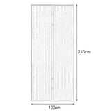 210x100cm Magnetic Mosquito-proof Screen Door Curtain - Magic Mesh - Coffee