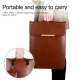 13.3 2-In-1 Laptop Sleeve With Mouse Storage In Pu Leather - Coffee
