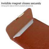 13.3 2-In-1 Laptop Sleeve With Mouse Storage In Pu Leather - Coffee