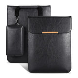 13.3 2-In-1 Laptop Sleeve With Mouse Storage In Pu Leather - Coffee