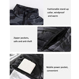 4 Area Single Control Usb Electric Heating Undershirt Intelligent Warm Vest - Red - Xxxl